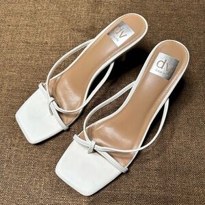 Francesca’s Dolce Vida Square White Heels